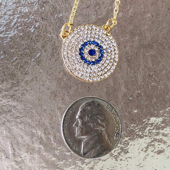 New Evil eye necklace bling good luck protection - Picture 6 of 6